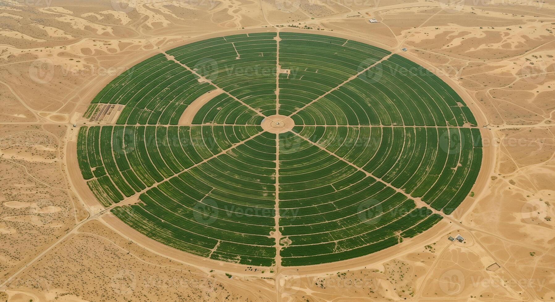 Desert Farming Innovation, A High Tech Agricultural System in Extreme Conditions, Farming in Arid Lands, Sustainable Agriculture, Green Revolution photo