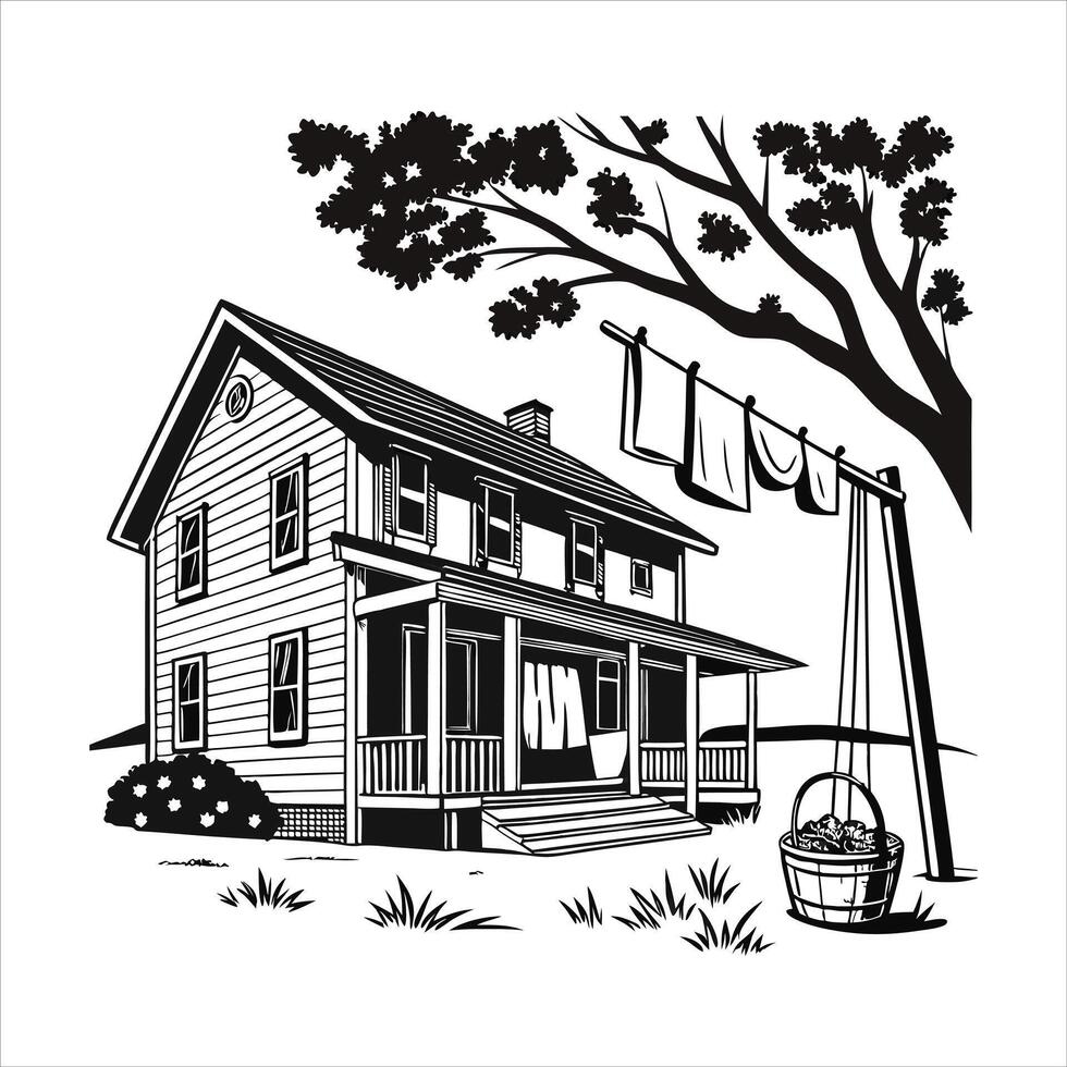 for 'simplified house, front view vector