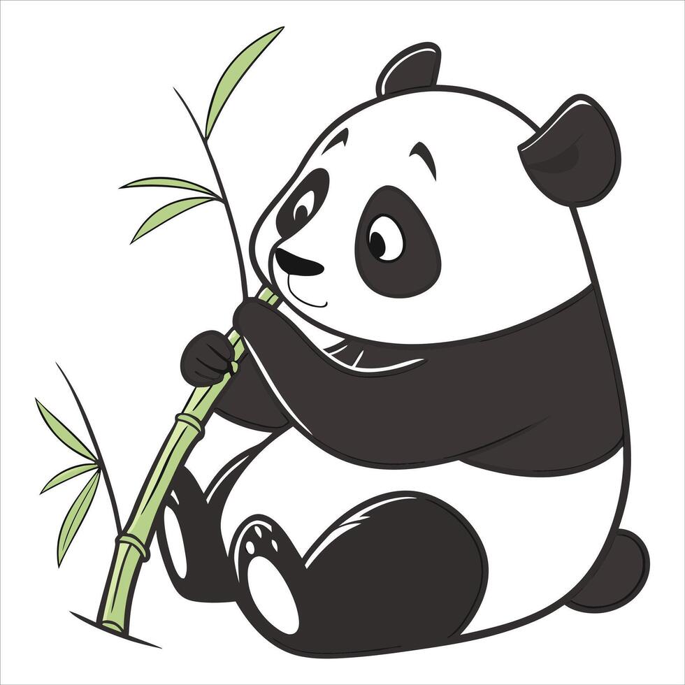 Playful Animal Bamboo Climb vector