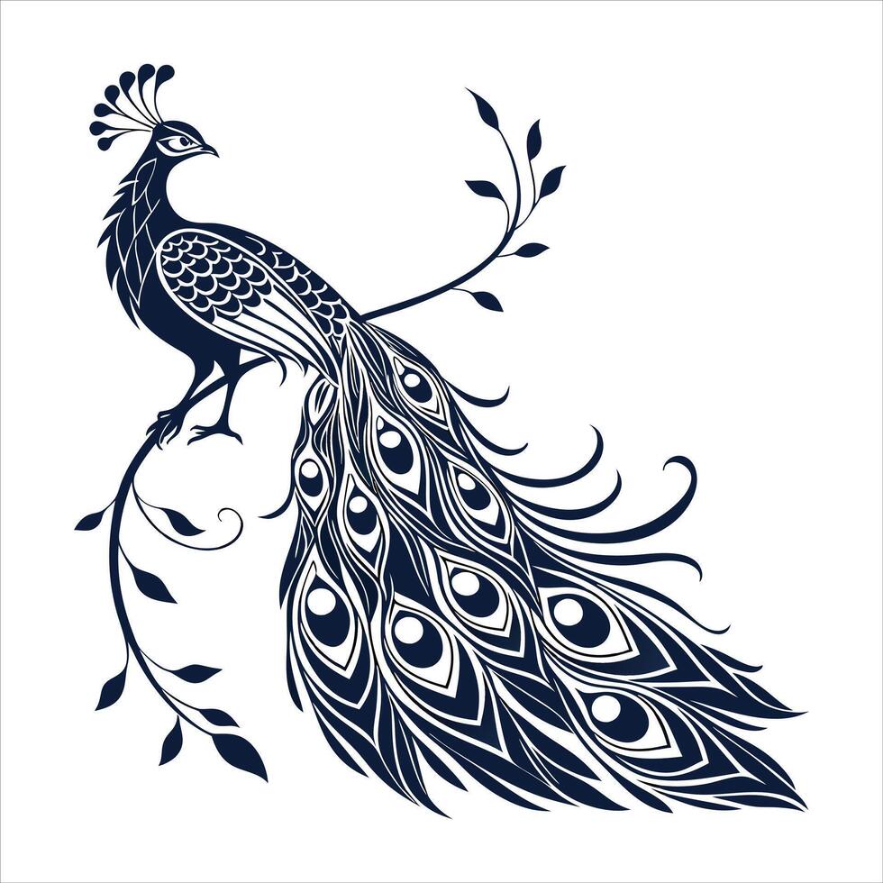 Elegant Chinese Phoenix vector