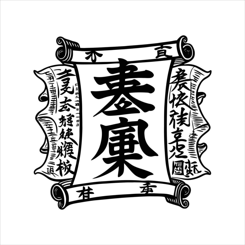 Chinese Ancient Scroll vector