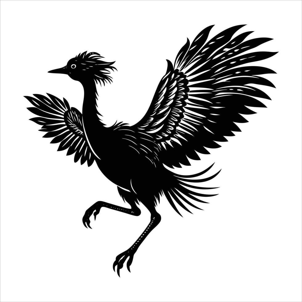 Silhouette Griffin black color only vector