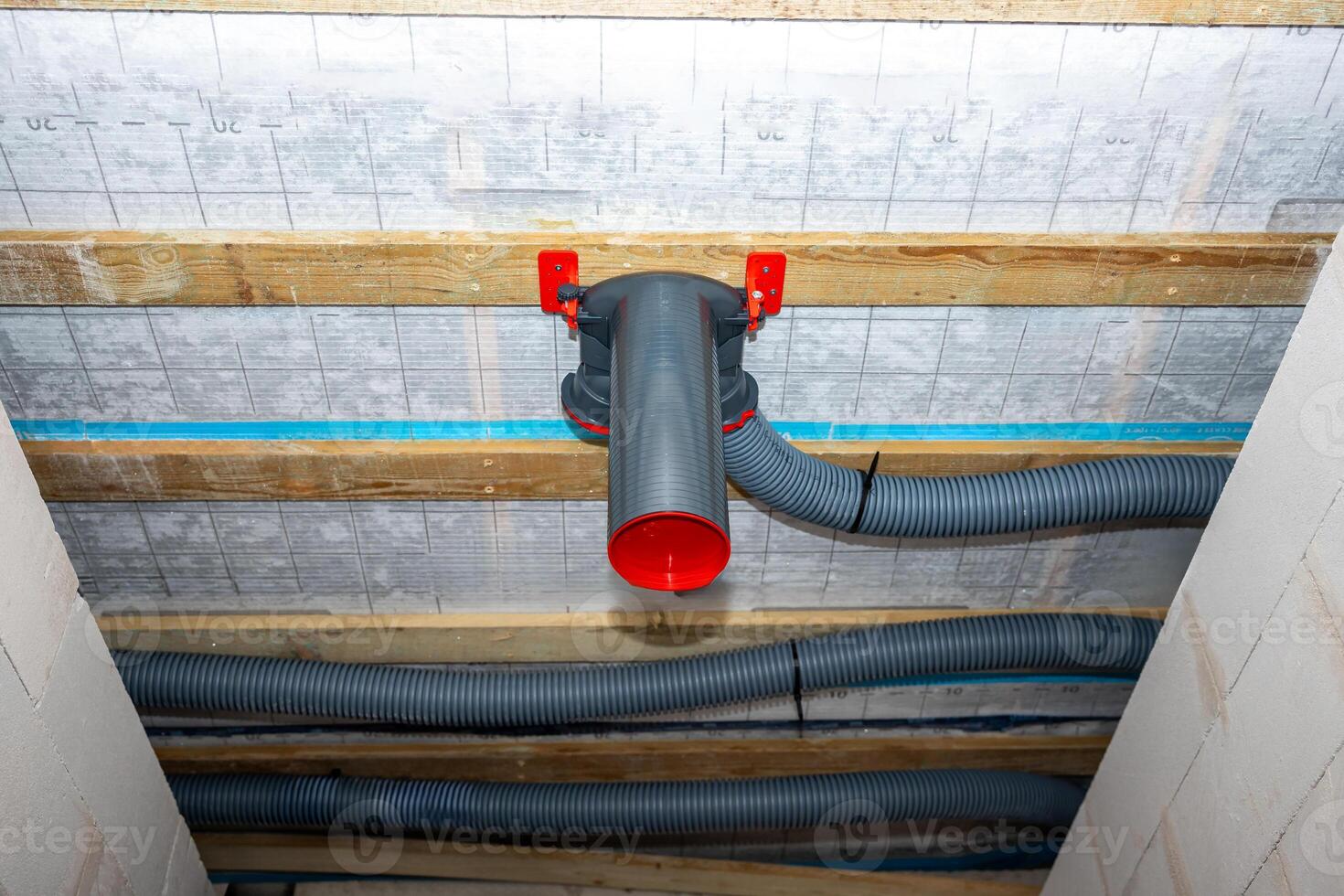 Heat Recovery Ventilation System with Flexible Ducts and Insulation photo