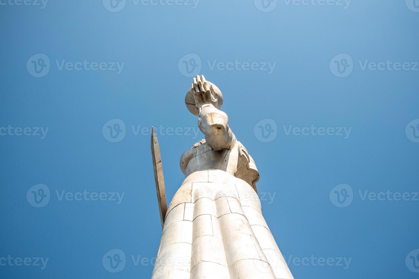 Mother of Georgia Statue Against Clear Blue Sky in Tbilisi photo