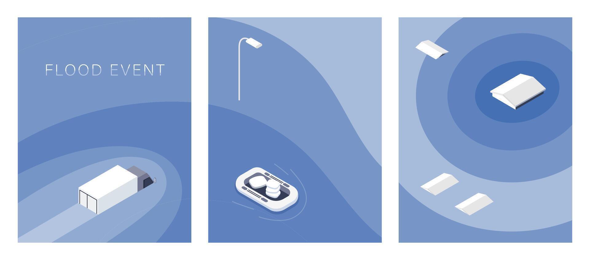 Background image of the flood event. vector