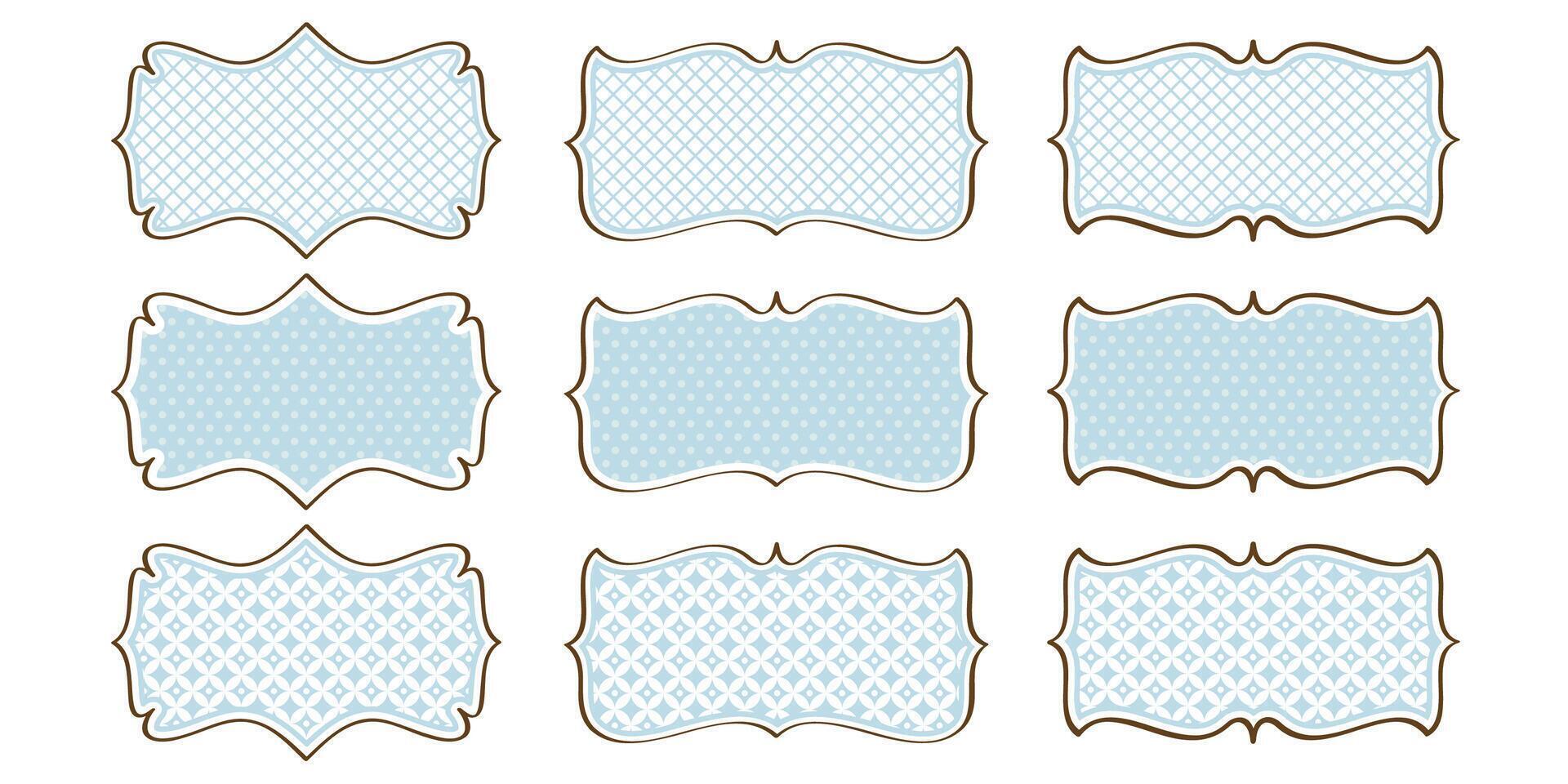 Vintage Frame Set vector