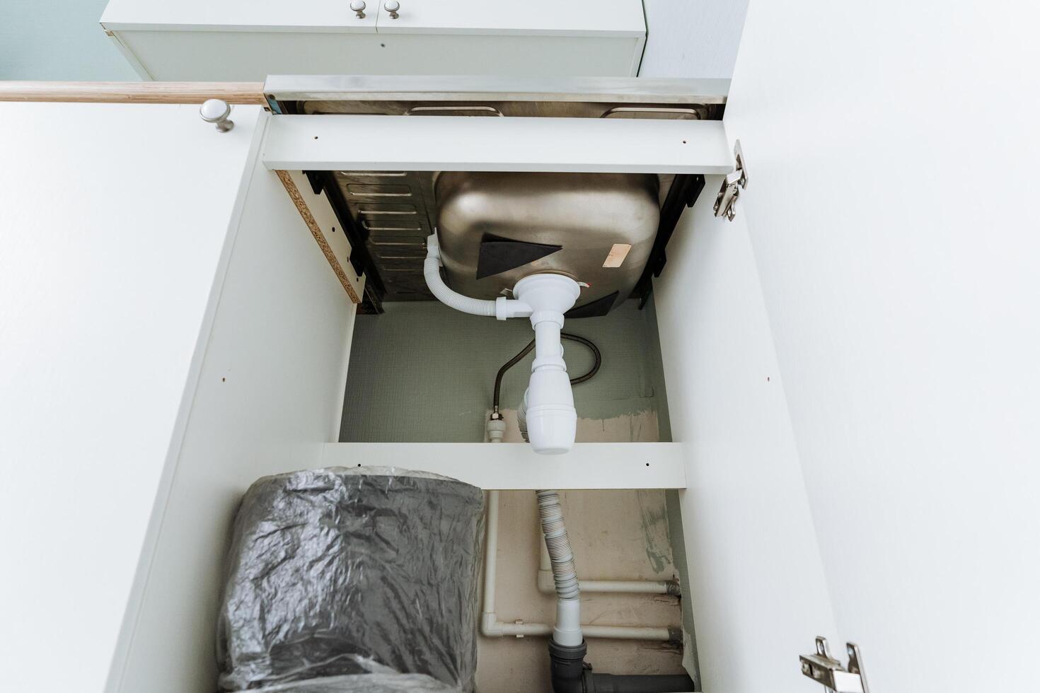 A properly installed kitchen sink positioned beneath a cabinet is crucial for ensuring optimal functionality and convenience in the oftenused kitchen area where daily tasks are performed photo