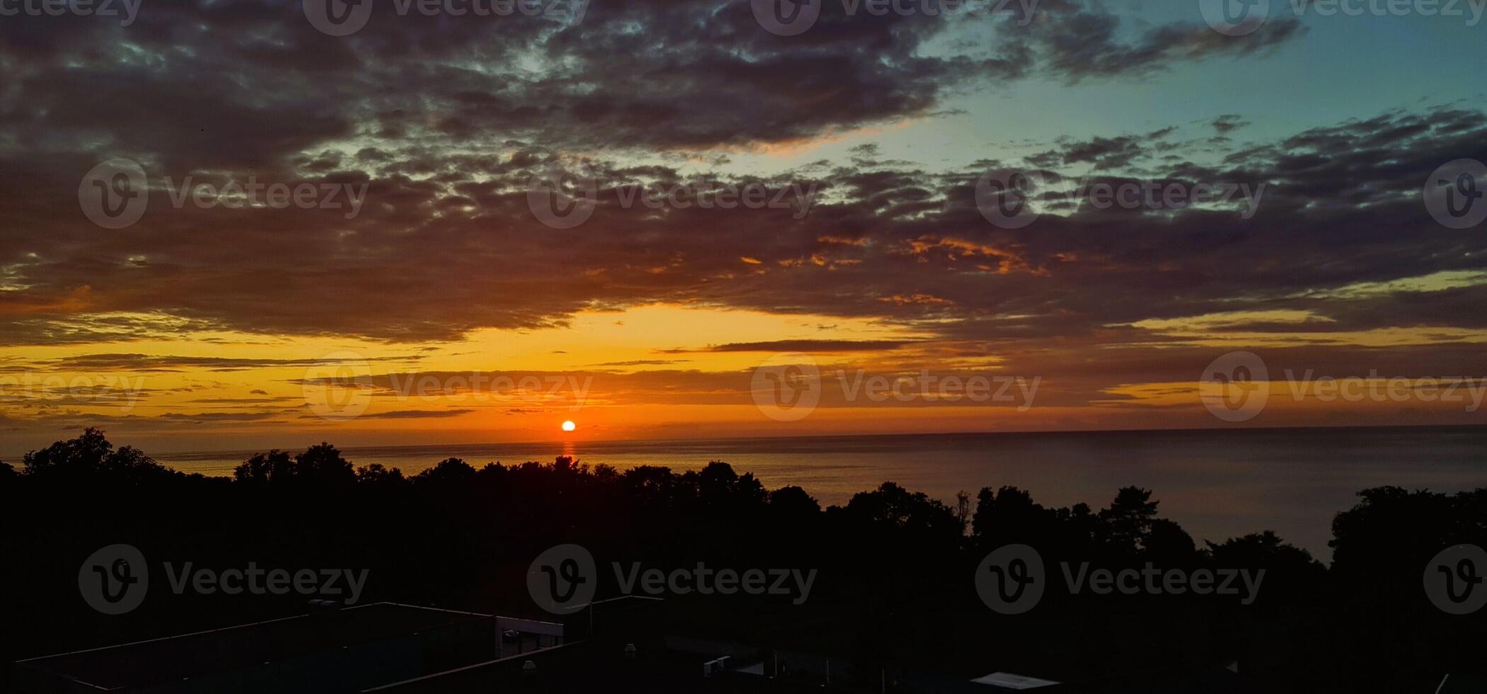 Amazing orange sunrise like fire photo