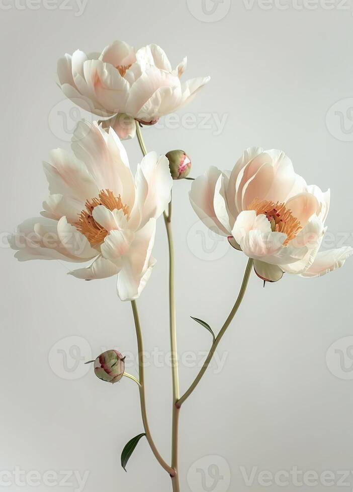 A bouquet of pink peonies template, floral background, abstract photo