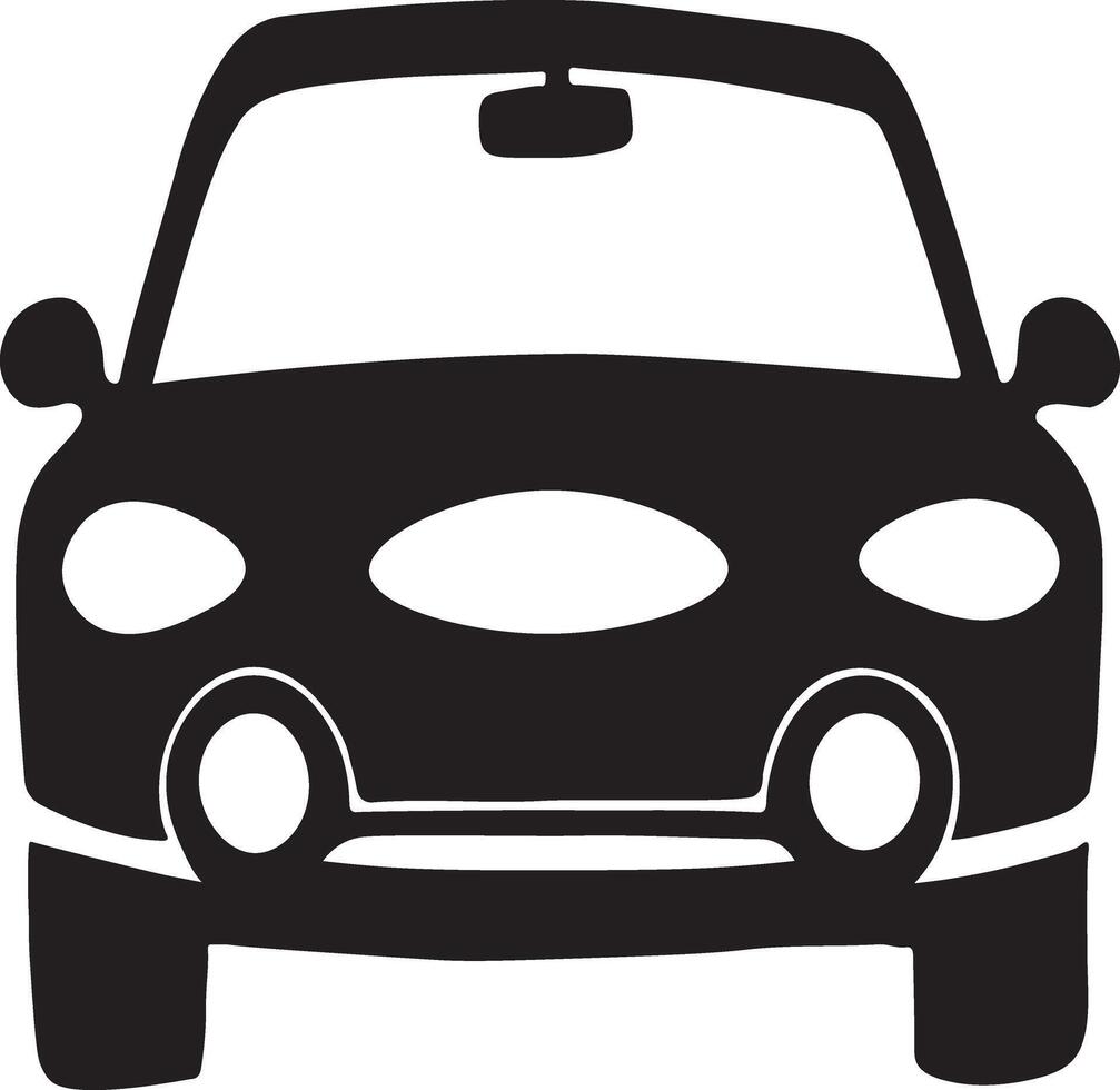 Car icon Design Silhouette Art Illustration on a White Background vector