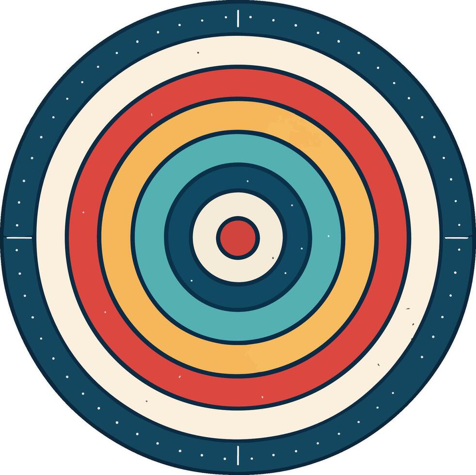 An illustration of a target with a circle in the center vector