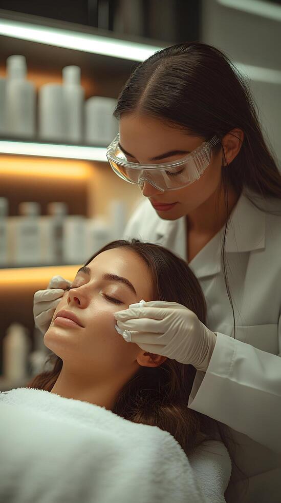 AI skincare in a modern salon photo