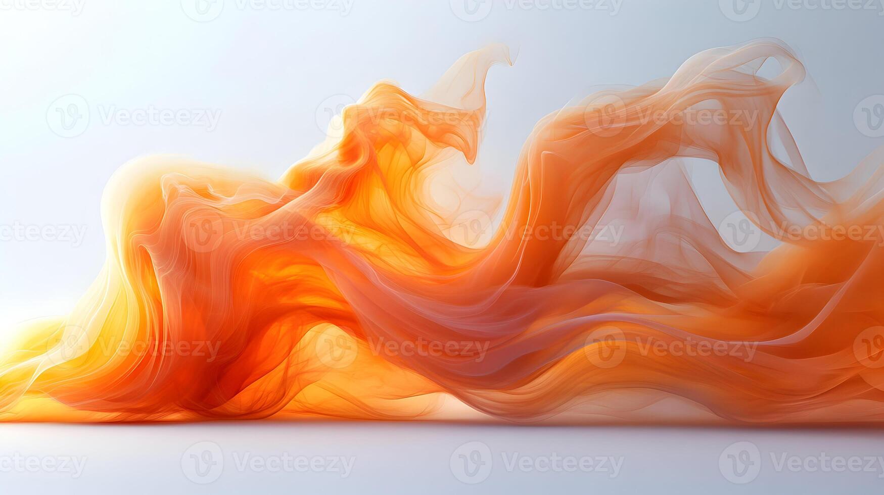 Dynamic orange fabric design. AI art photo