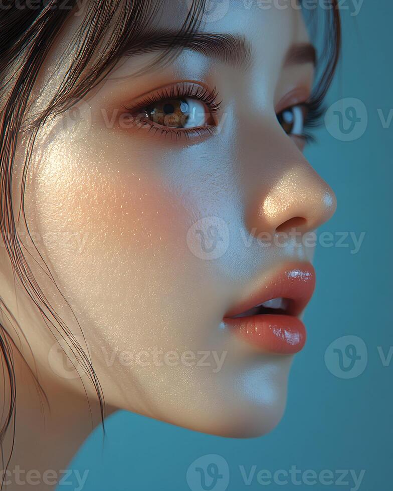Soft-lit AI portrait photo