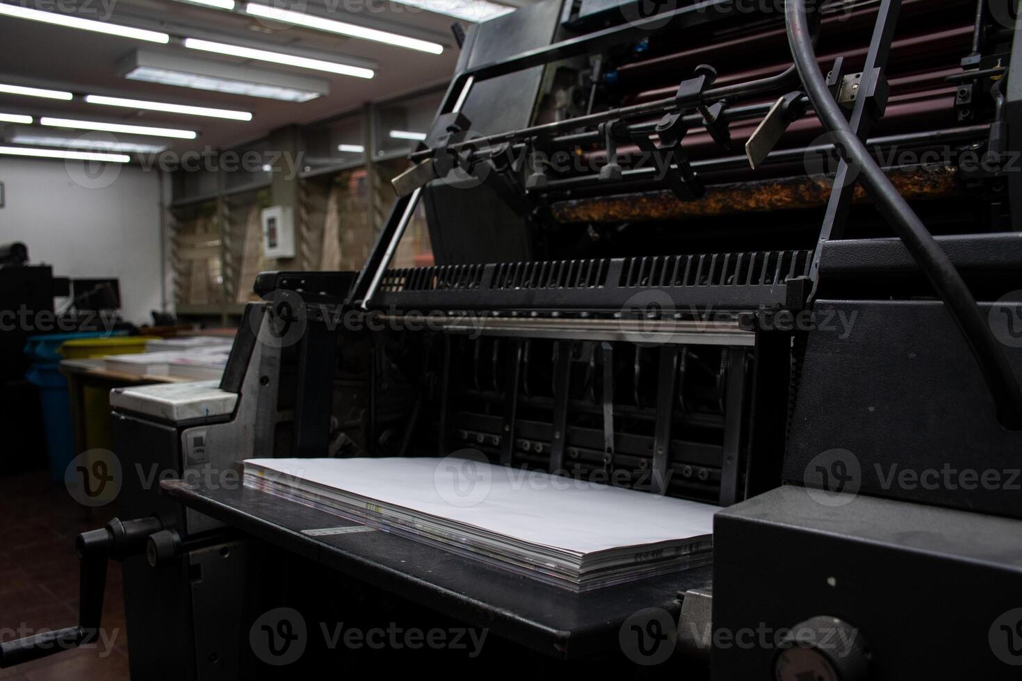 Industrial Printer with Paper High-Speed Printing Process. High quality photo