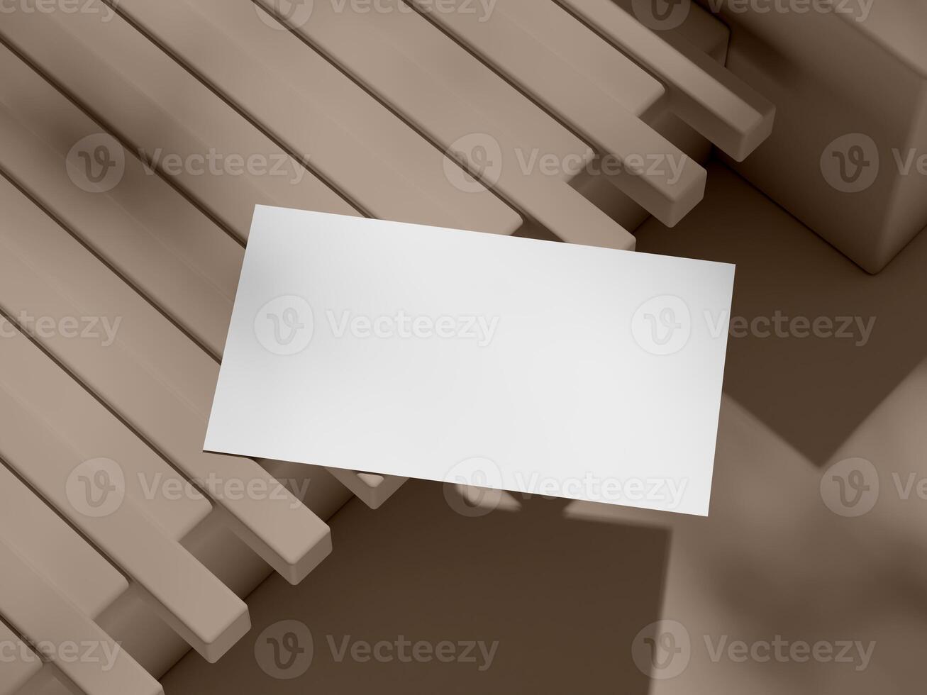 Stylish Business Card Mockup Featuring Clean Lines and Textures photo