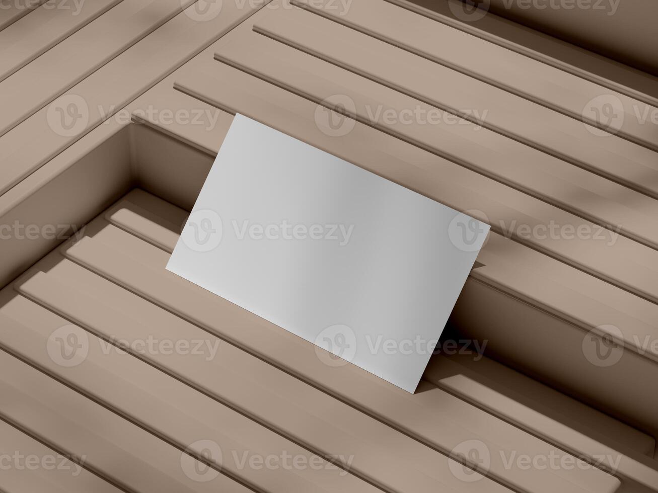 Contemporary Business Card Display with Warm Color Palette photo