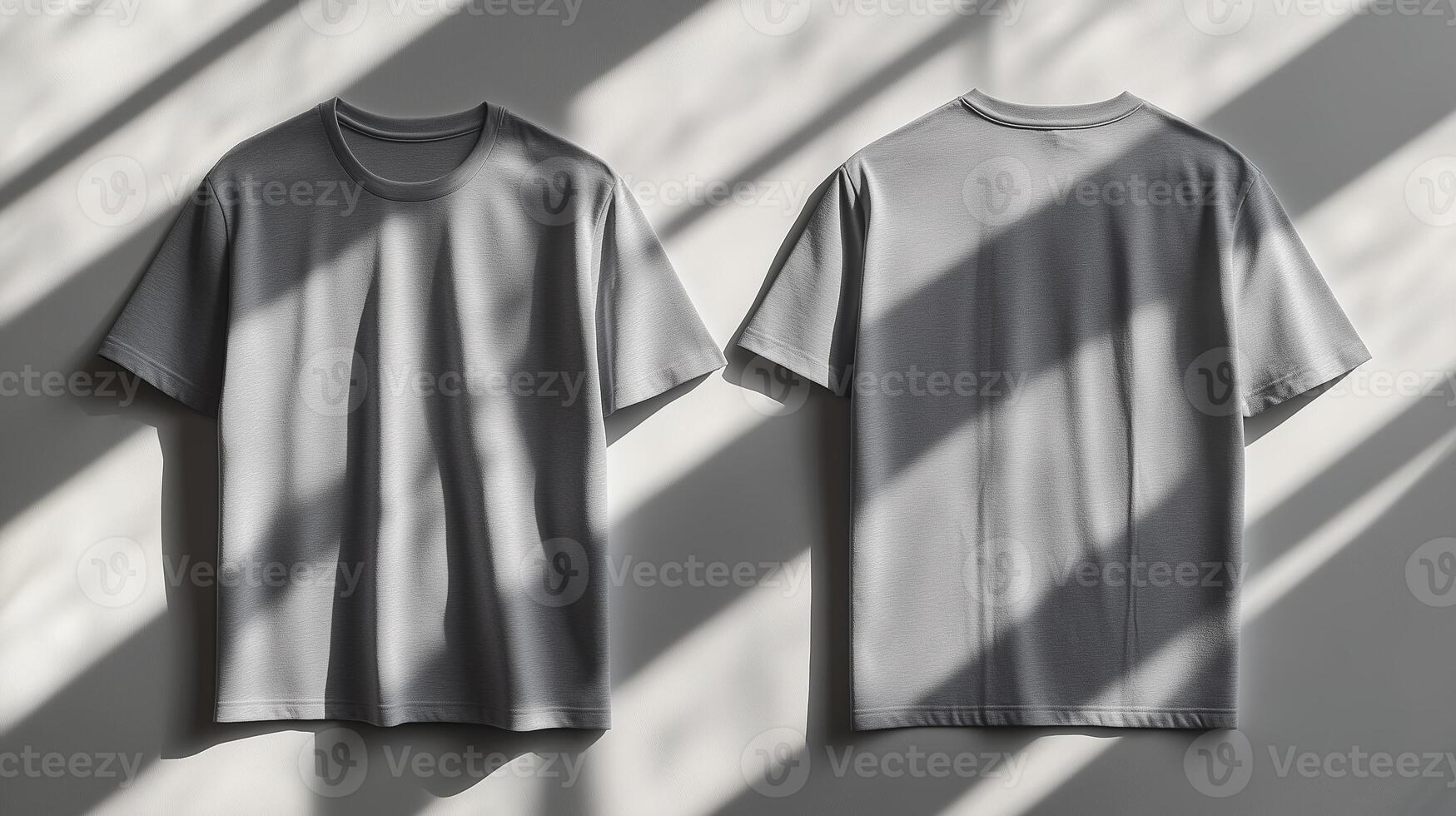 Minimalist Gray Tee Displayed in Flat Lay photo