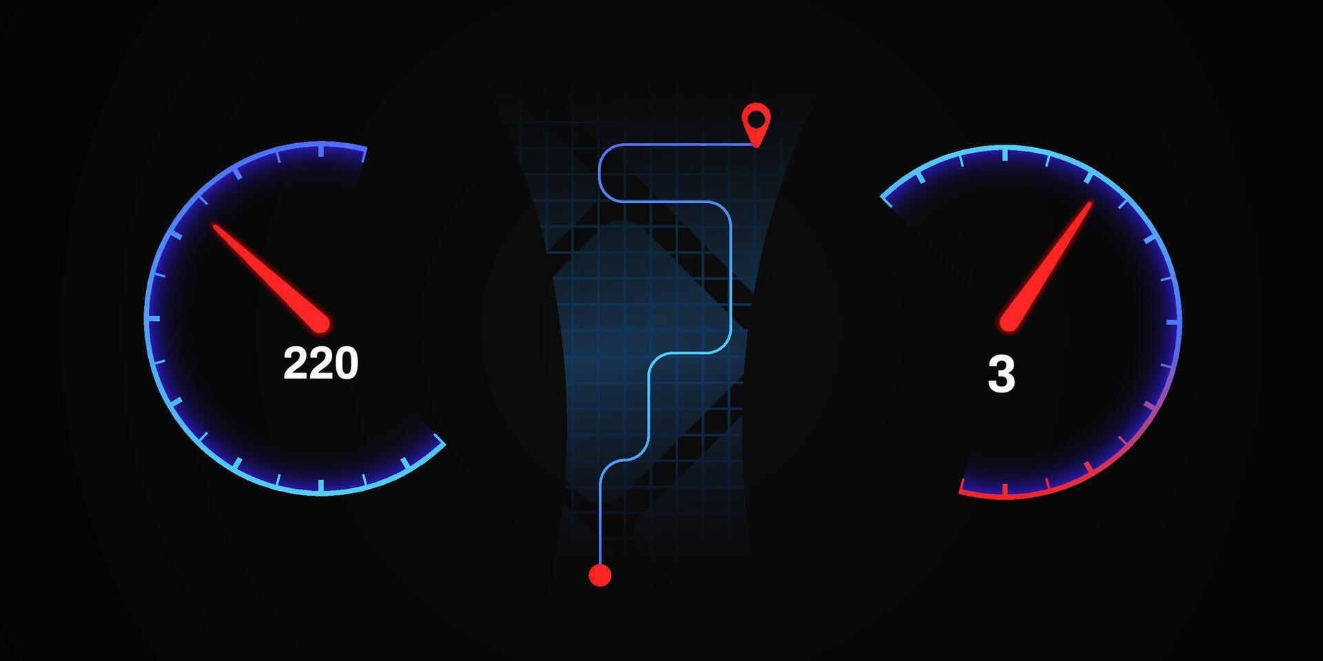Navigating speed with precision tracking high speed journey with live location updates vector