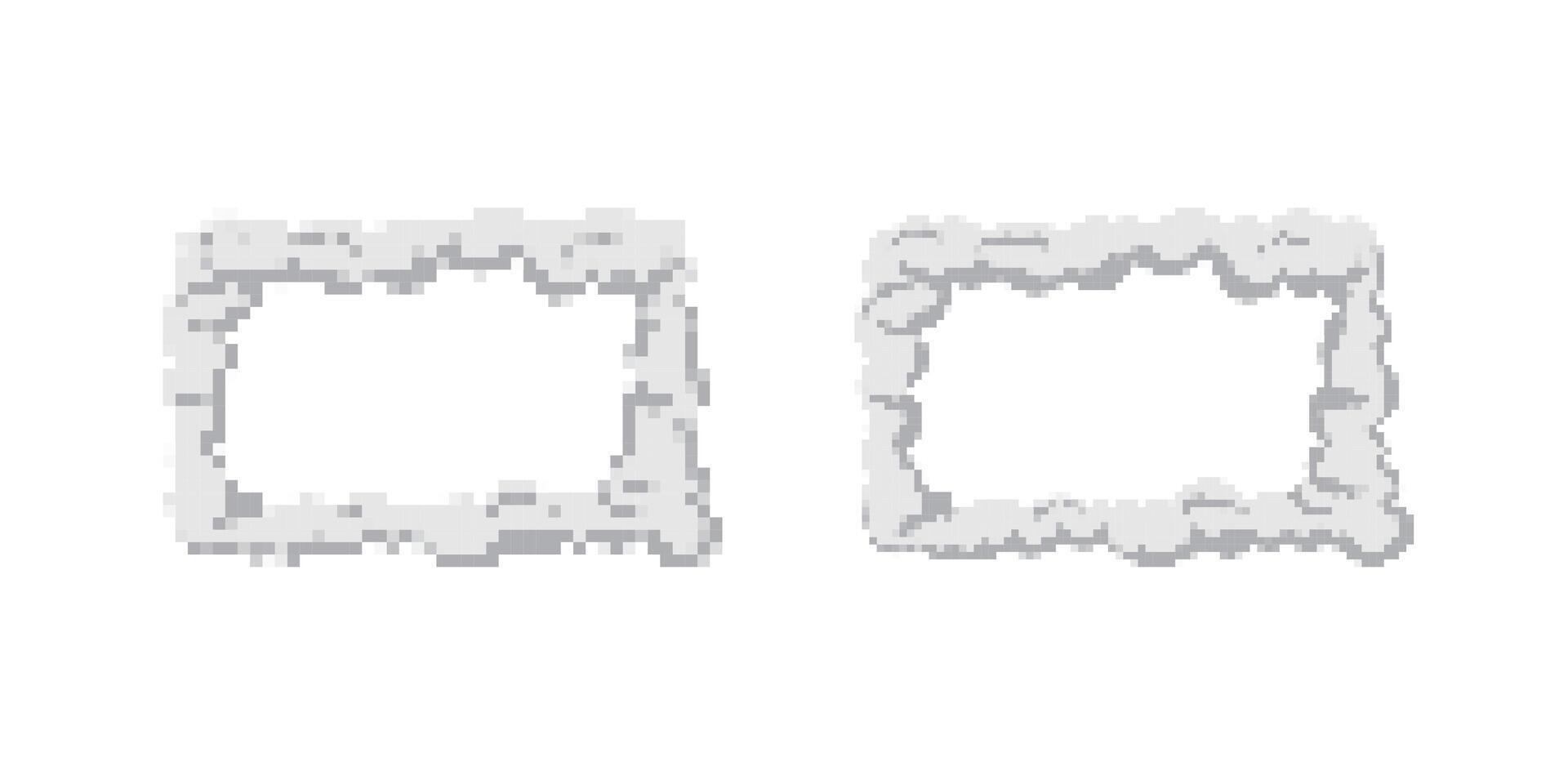 Empty textured rectangular frames with intricate decorative borders displayed in pairs vector