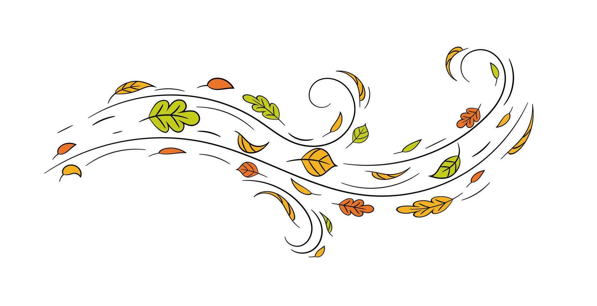 Autumn leaves twirl in the breeze capturing the essence of a whimsical fall season day vector