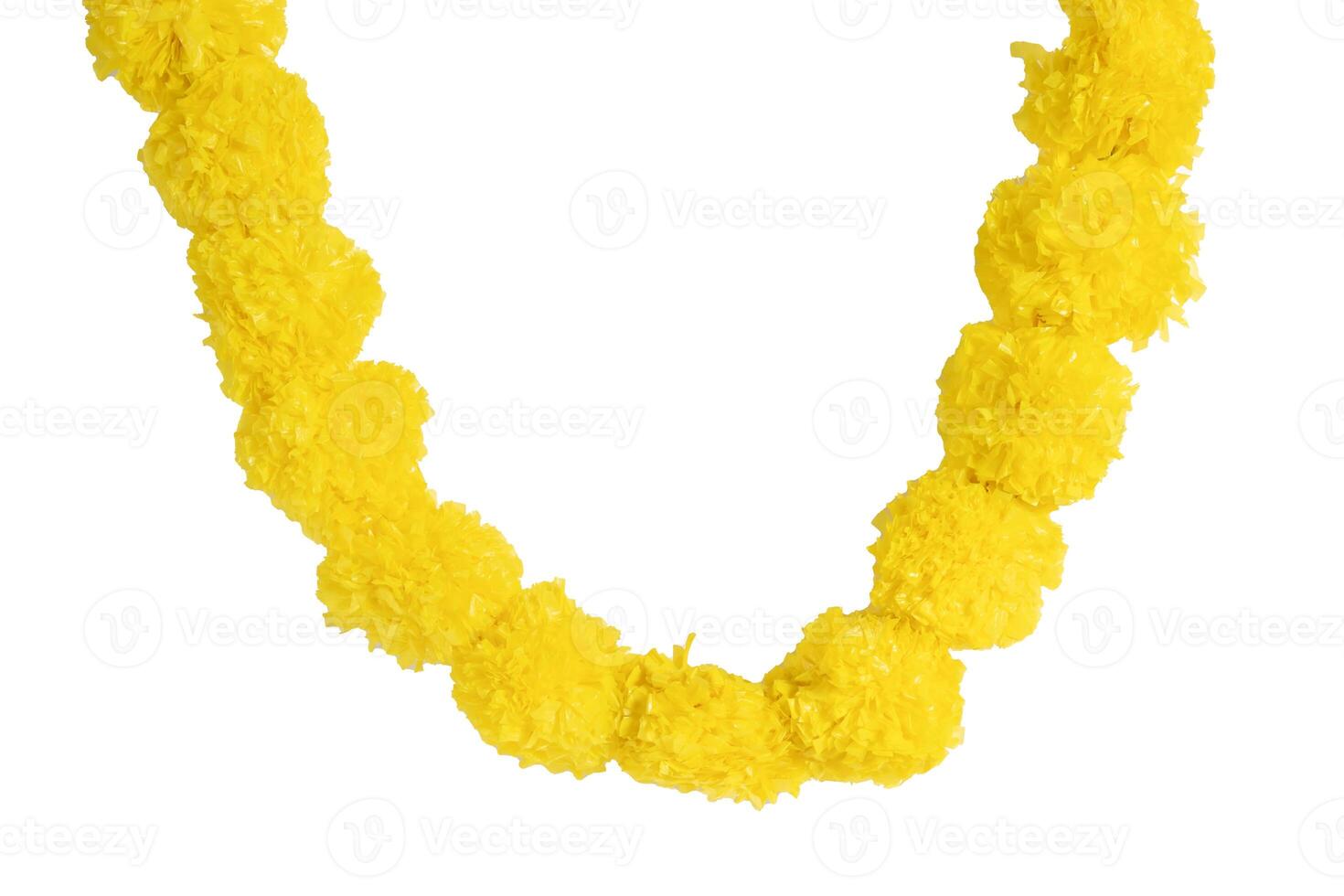 Yellow pom pom garland photo
