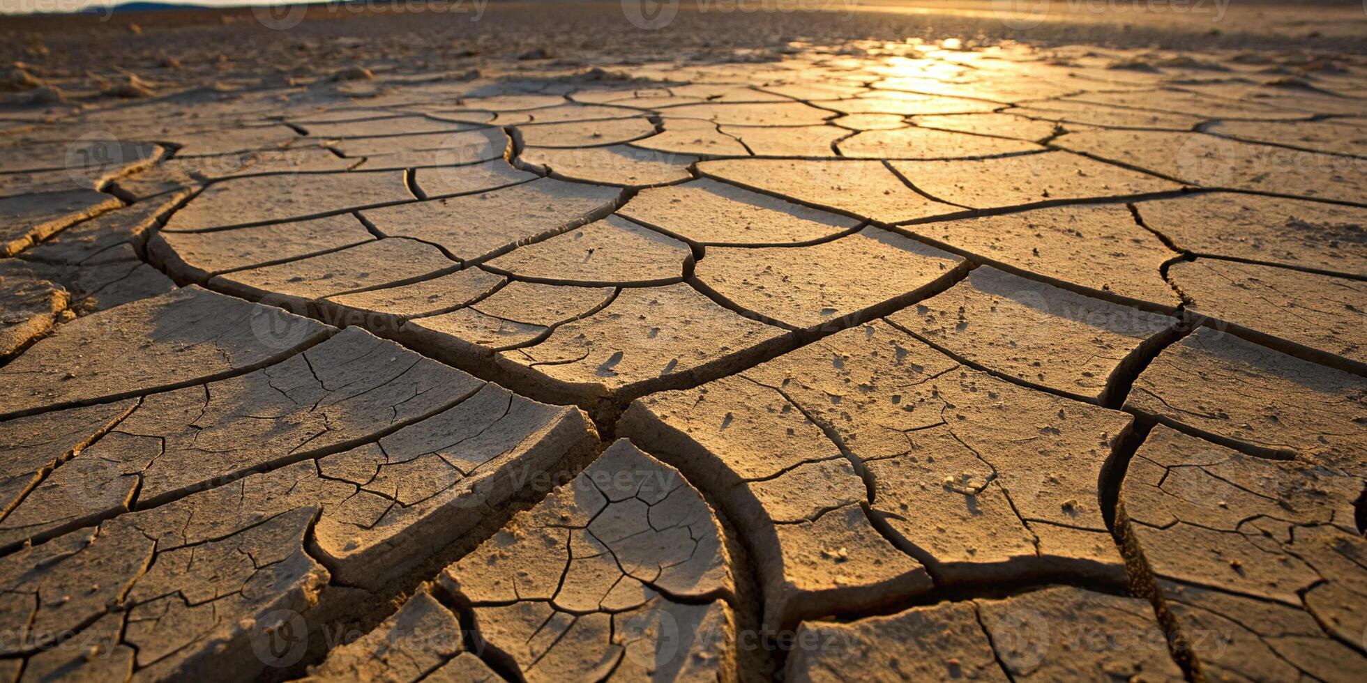 A close up of a cracked desert surface, showcasing intricate patterns and deep fissures, photo