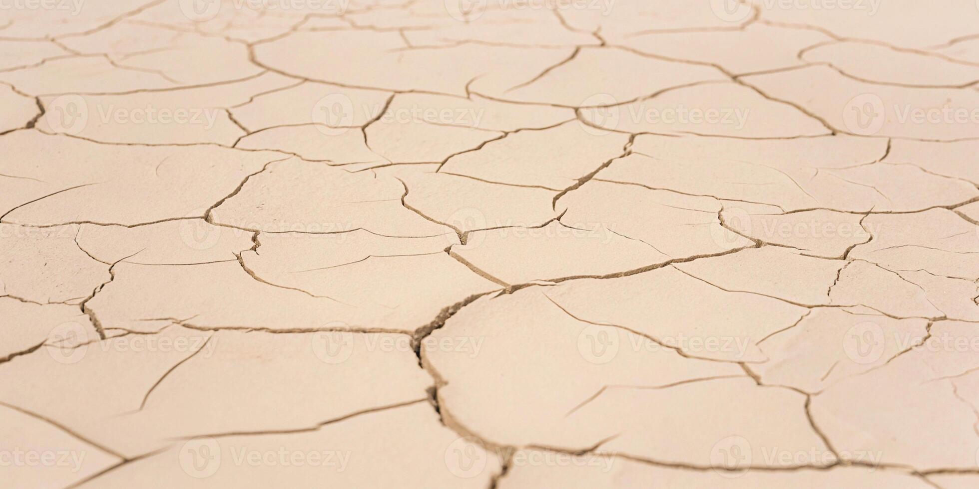 a cracked desert surface, showcasing intricate patterns and deep fissures, photo