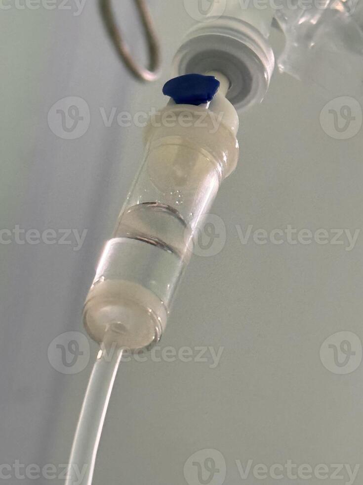 Close-up of Medical IV Drip Connector photo