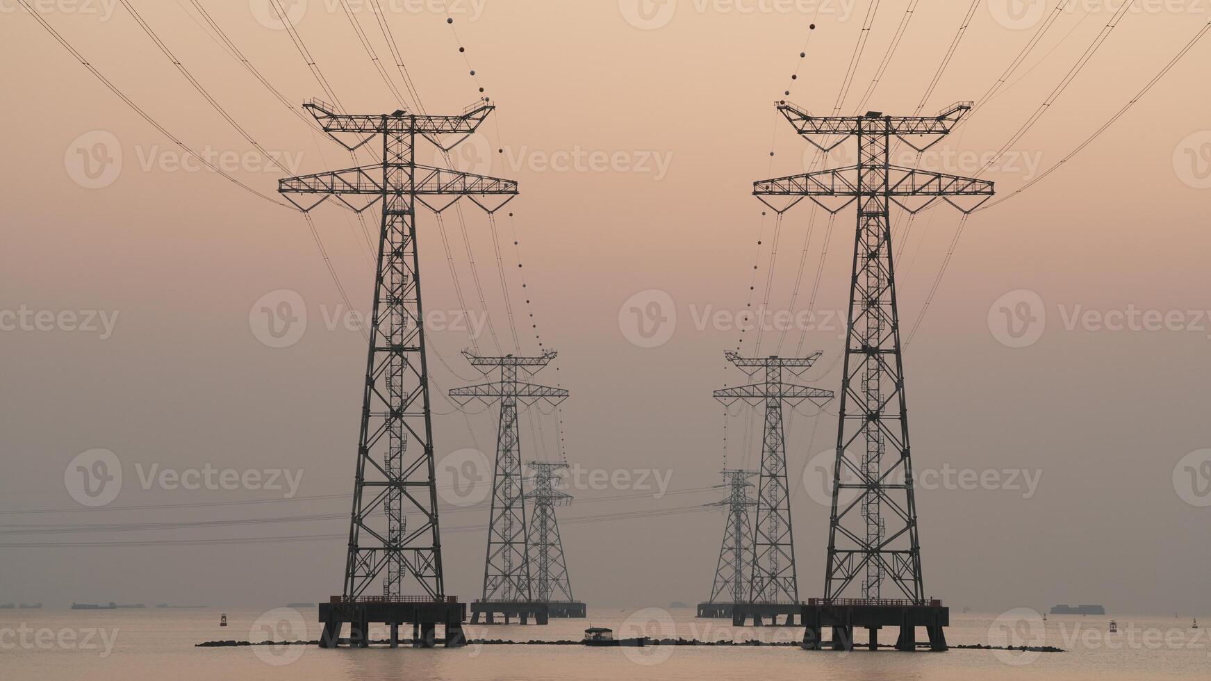 The iron electricity towers photo