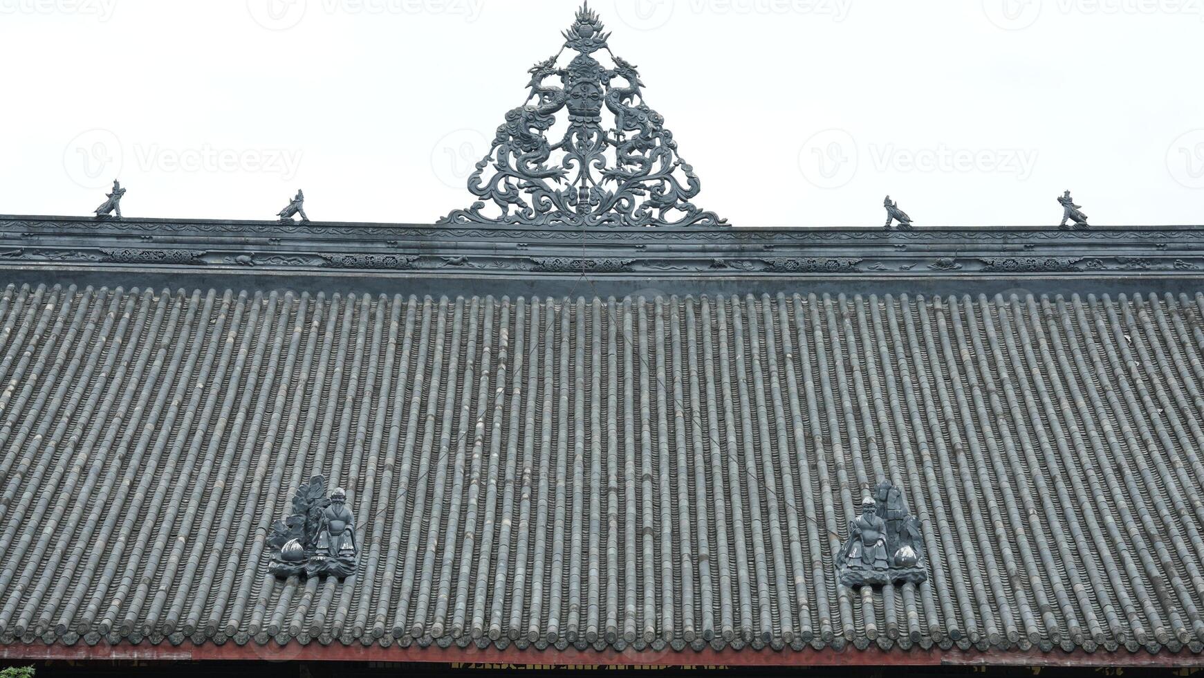The Chinese old buildings with the eaves sculpture photo