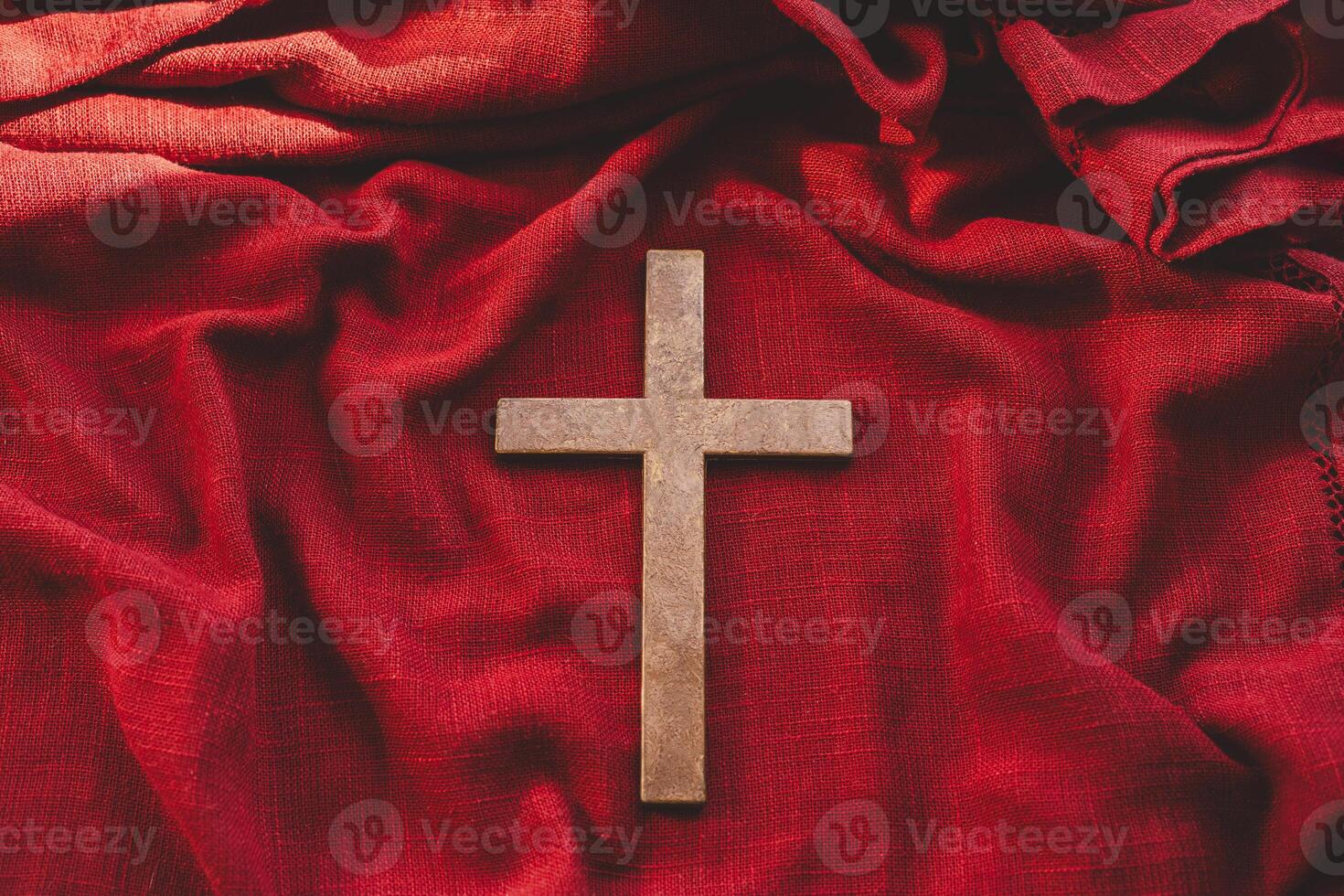 He is Risen. The cross as a sign of resurrection. photo