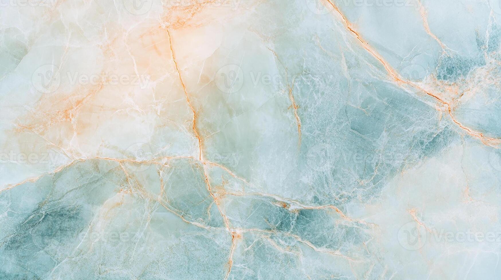 Soft Aqua Marble with Subtle Orange Veins and Elegant Texture photo