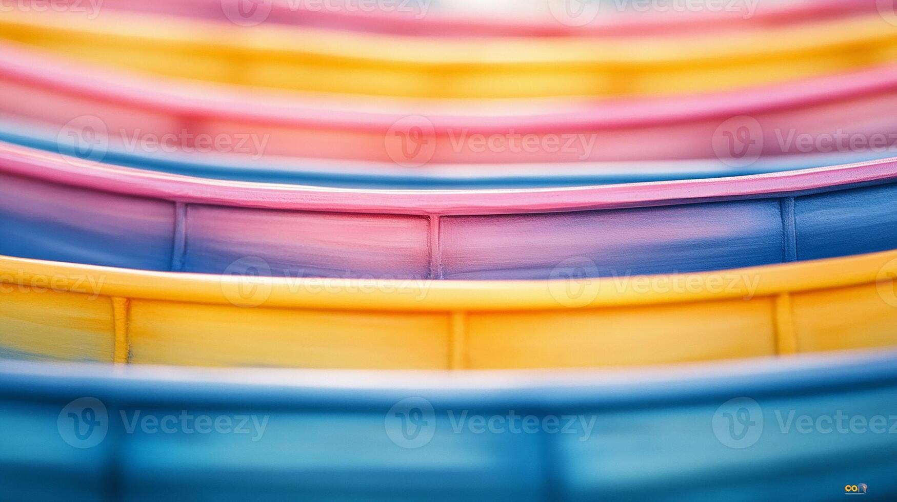 Colorful Rowboats in a Vibrant Abstract Perspective photo