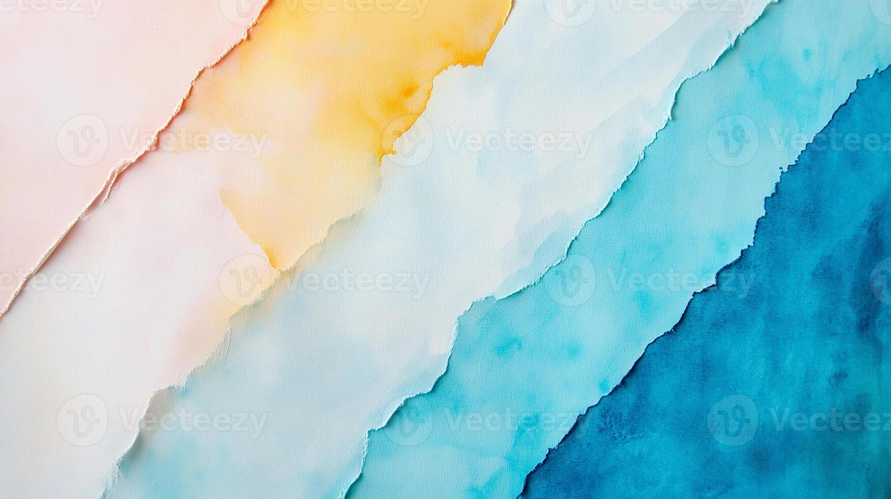 Colorful Torn Paper Layers with Watercolor Texture photo