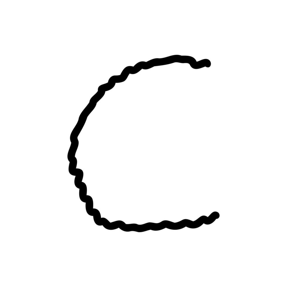 A black and white drawing of a circle vector