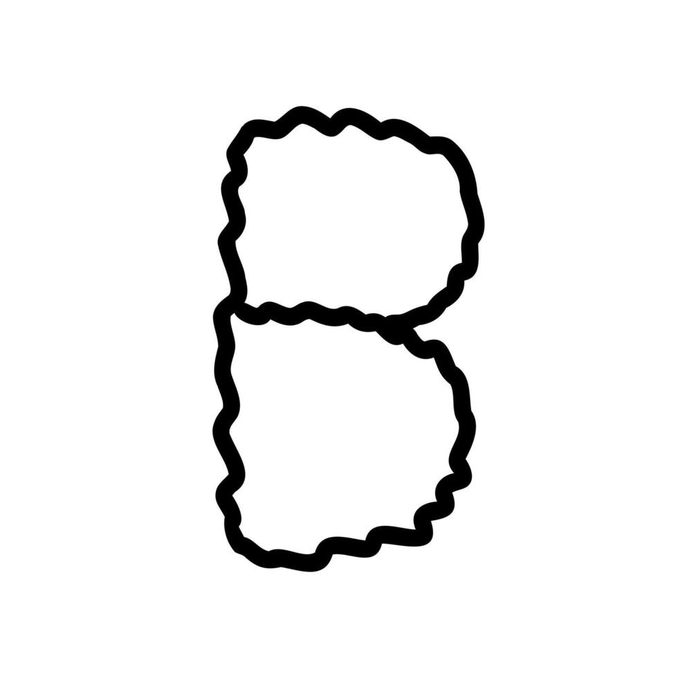 A black and white drawing of a letter b vector
