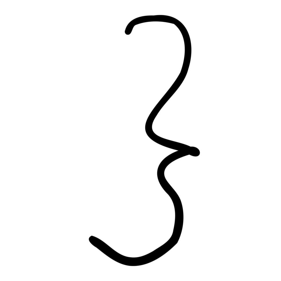 A black line drawing of a face with a nose vector