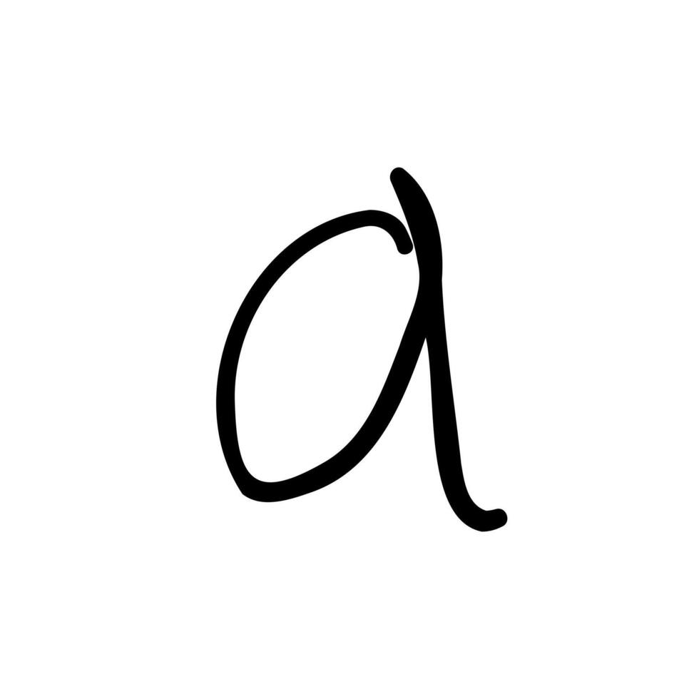 A handwritten letter a on a white background vector