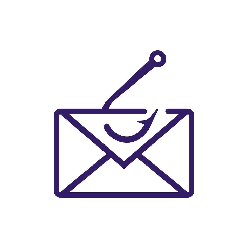 Email notification icon with envelope and bell in a simple graphic style vector