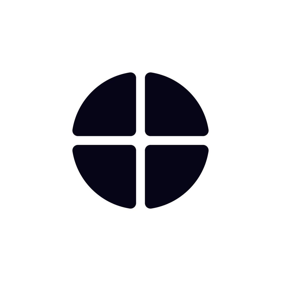 Minimalist cross symbol in simple black circle design vector