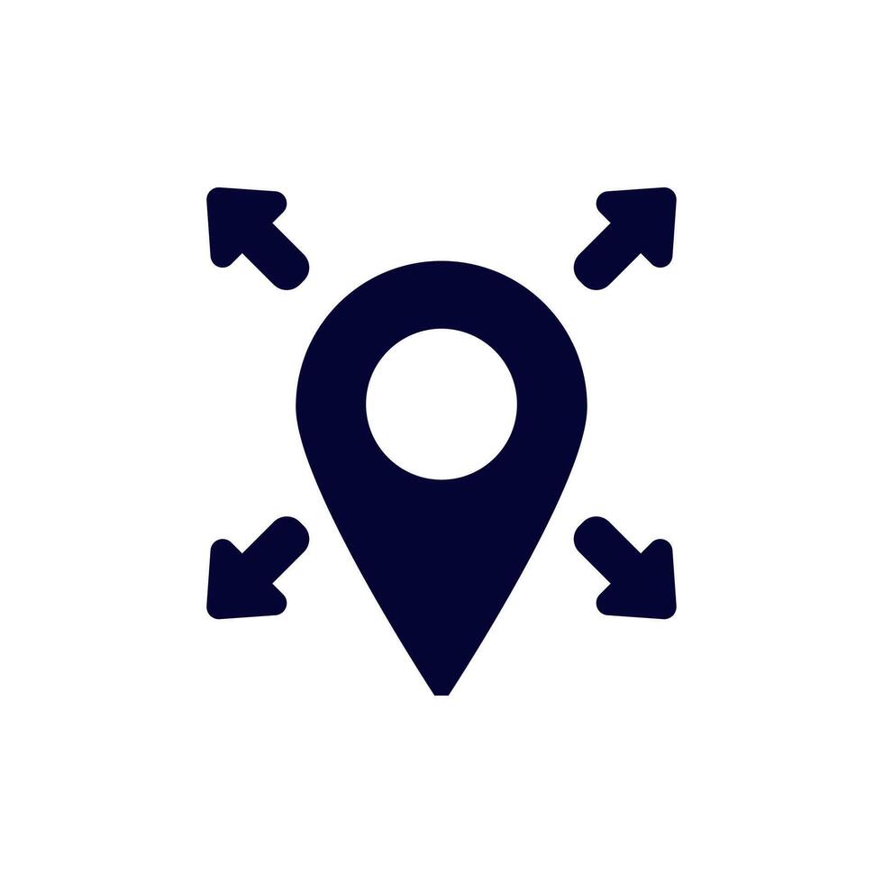 Navigation symbol with arrows pointing in various directions vector