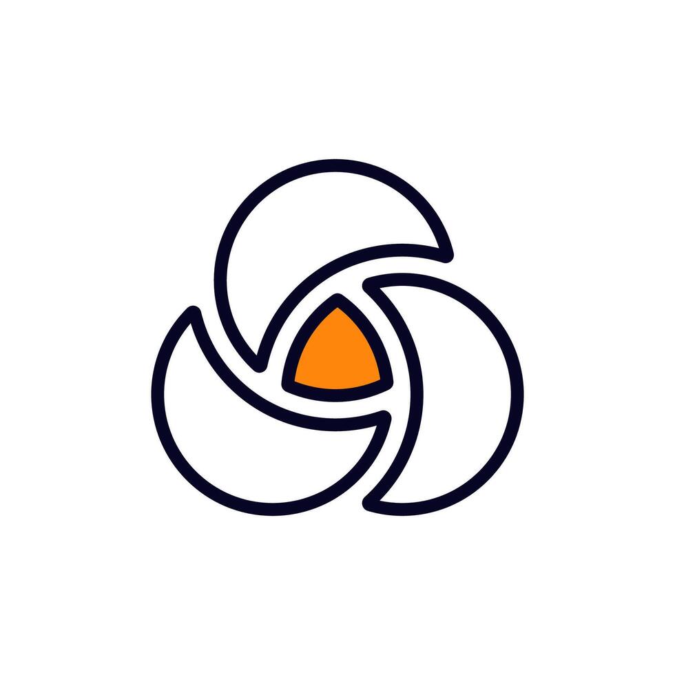 It resembles a flower design that has a triangle in its center vector