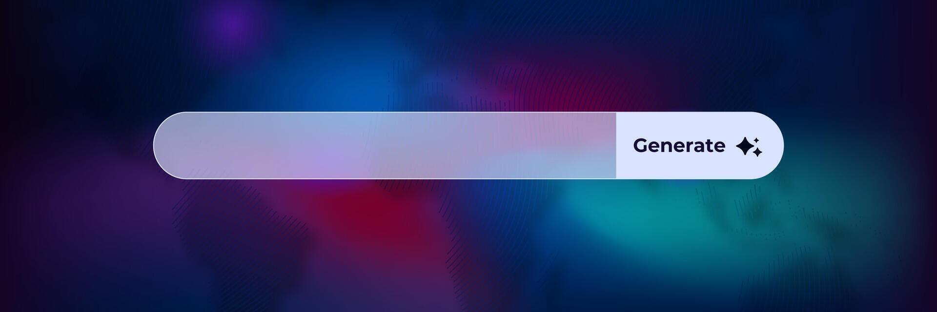 Search bar with generate button featuring subtle digital world map design vector