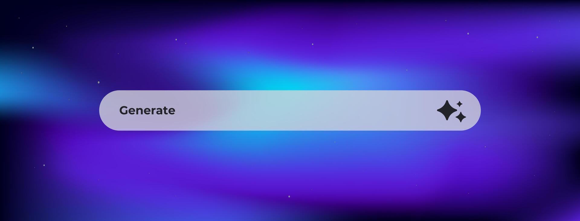 Search bar with generate button and sparkle icon for easy web browsing experience vector