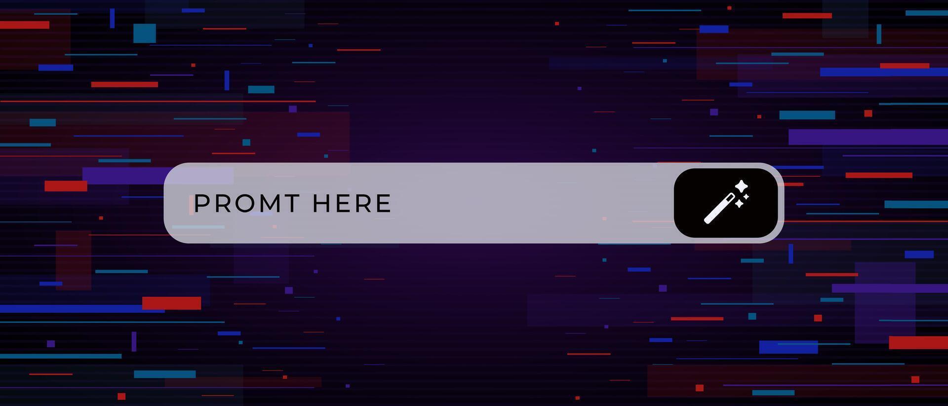 User interface design with interactive button for text input and customization vector