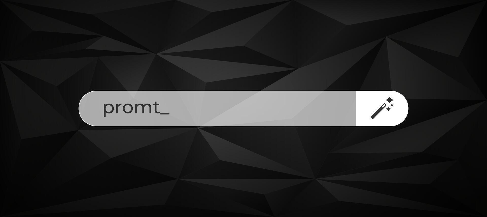 Search bar with typing cursor highlighting a misspelled word in progress vector
