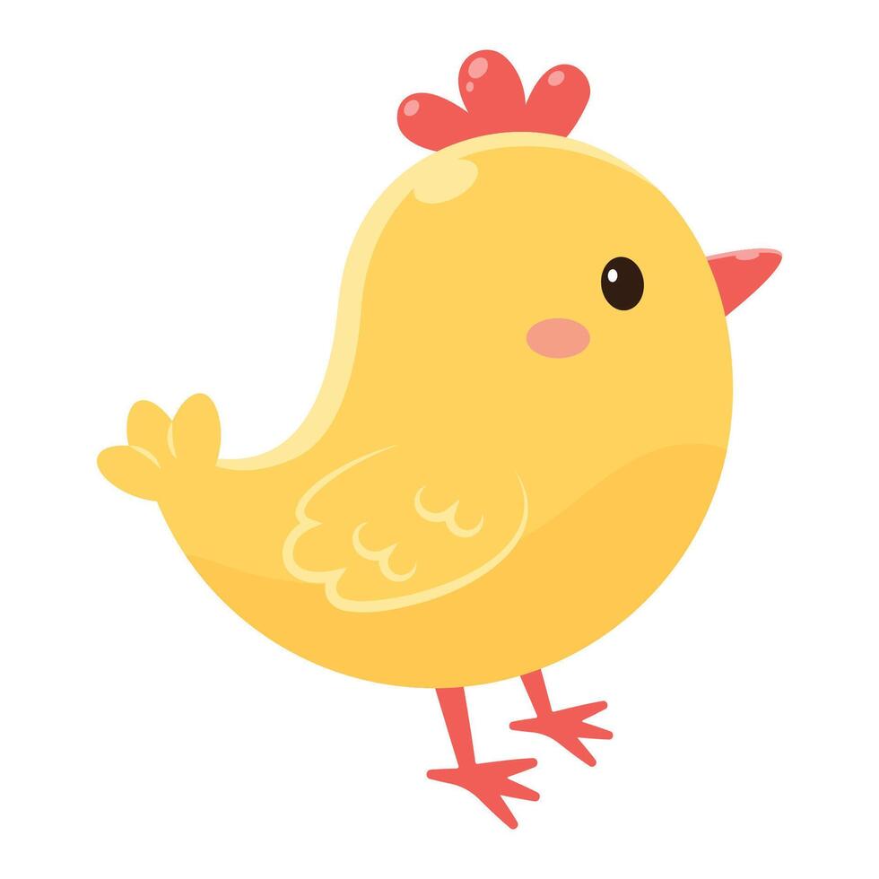 Cute chick. illustration in flat style. vector