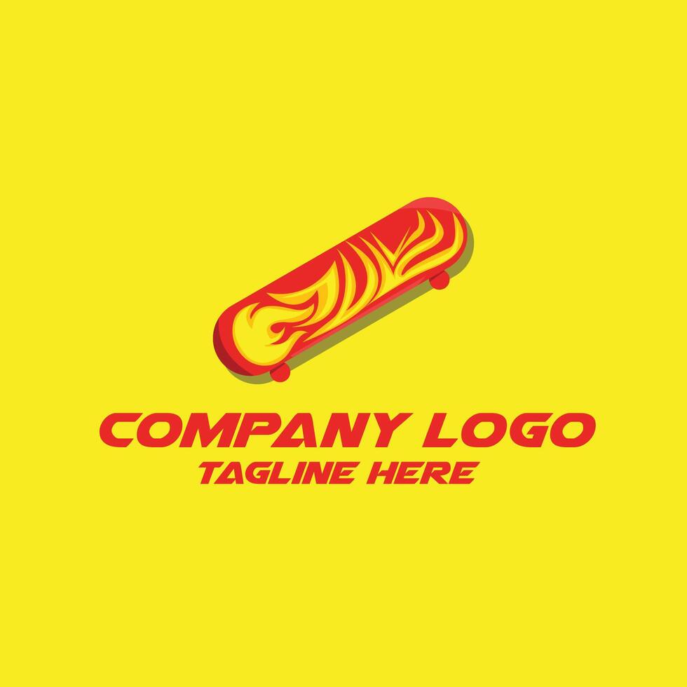 Fire Skateboard Logo vector