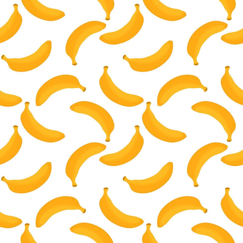 banana seamless pattern on white background vector